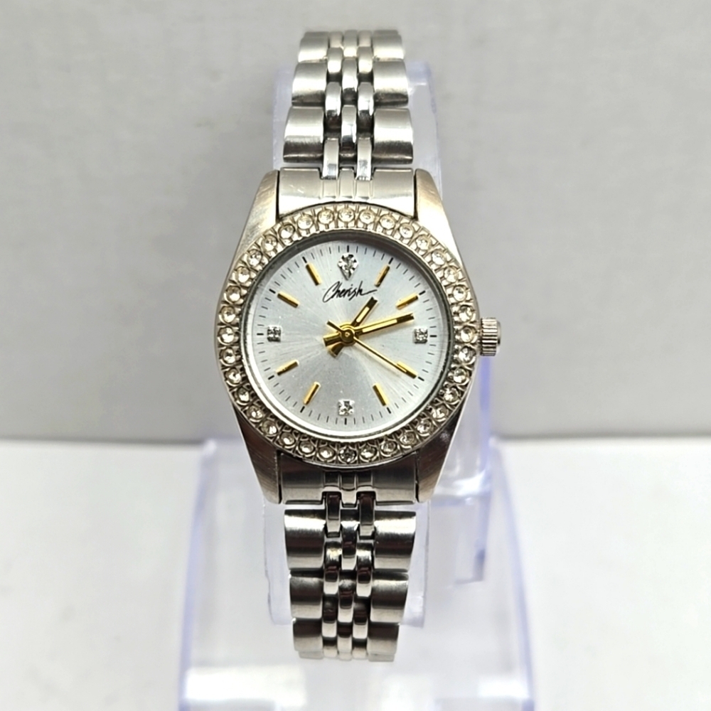 Womens Precision By Gruen Cherish Silver Tone Quartz Watch New Battery